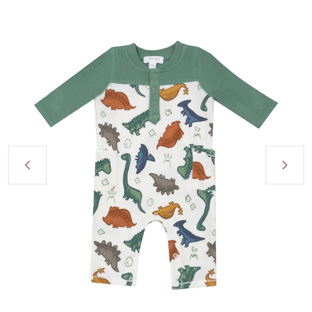 Angel Dear Dinosaur Print Baby Romper 3-6 months